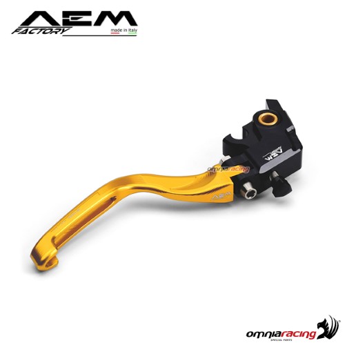 AEM aluminum brake lever for Brembo OEM master cylinder pepita gold for Ducati Panigale 899/959