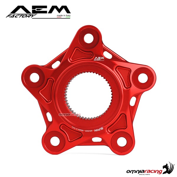 Flangia corona AEM rosso lava per Mv Agusta Brutale 910S/910R/910RR