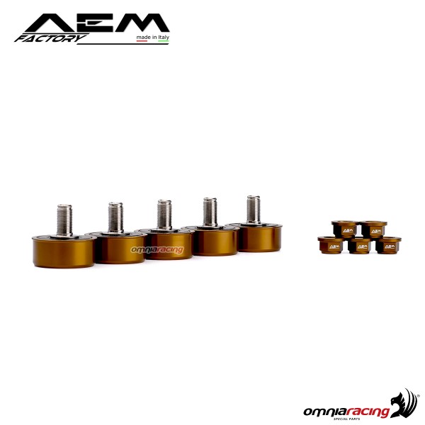 Parastrappi AEM in titanio bronzo racer per Mv Agusta F4 750/1000/1078