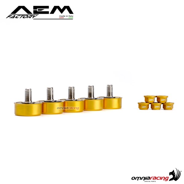 Parastrappi AEM in titanio oro pepita per Mv Agusta F4 750/1000/1078