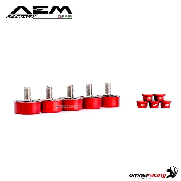 AEM titanium rubber dumpers lava red for Mv Agusta Brutale 910R/RR