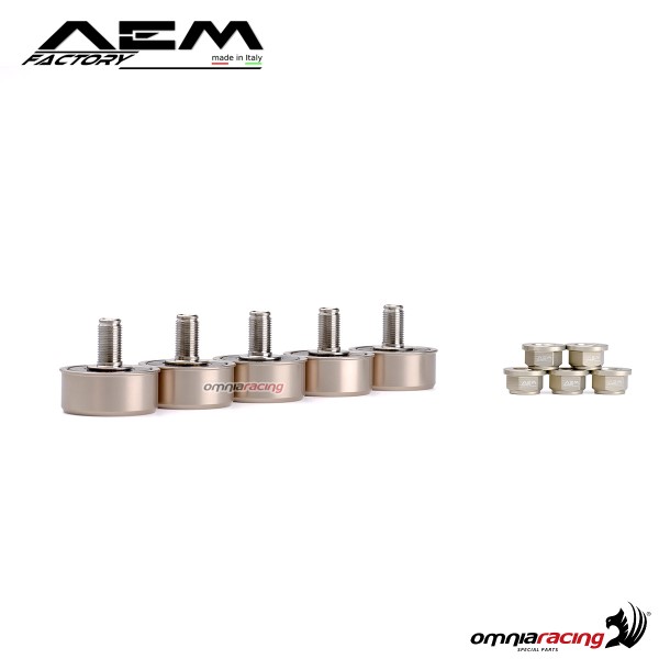 AEM titanium rubber dumpers grey for Mv Agusta Turismo Veloce 800 2017>2019