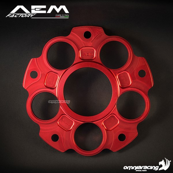 AEM sprocket carrier flange lava red for Mv Agusta Turismo Veloce 800 2017>2019