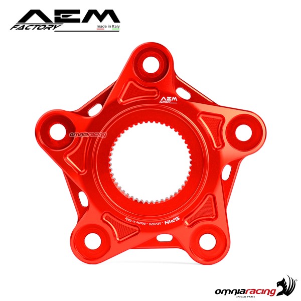 AEM sprocket flange lava red for Mv Agusta Brutale 675 2017>2019