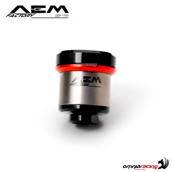AEM serbatoio fluido freno 42 mm in titanio rosso lava per Ducati 1098/R/S