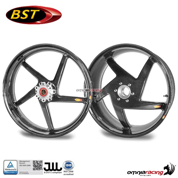 Coppia cerchi in fibra di carbonio BST Black Diamond 3.5x17" e 6x17" Ducati Monster S4R 2003>2006