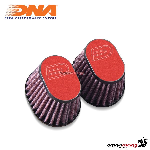 Kit filtro aria DNA air box in pelle colore rosso per BMW RnineT 2014>2017