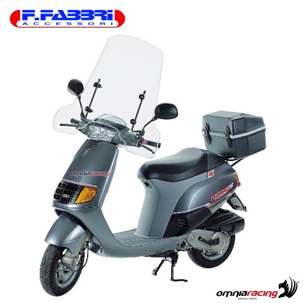 Parabrezza Fabbri trasparente con bordo per Piaggio Quartz 50 1992>1996