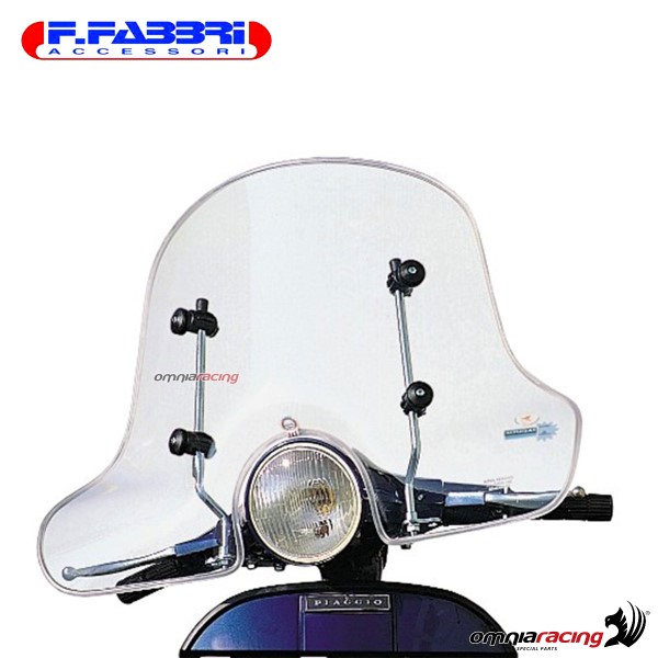 Parabrezza Fabbri trasparente con bordo per Piaggio Vespa PX 1980>1989