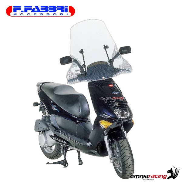 Parabrezza Fabbri trasparente con bordo per Aprilia Leonardo 125/150 1996>1998