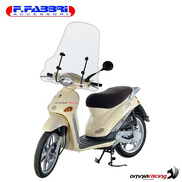 Parabrezza Fabbri trasparente con bordo per Piaggio Vespa ET2/ET4 50/125 / Liberty 50/125 1996>2005