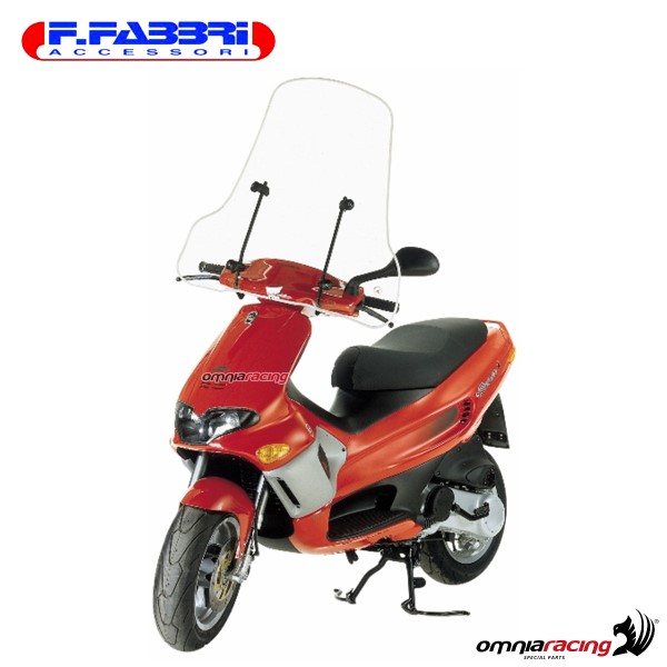 Parabrezza Fabbri trasparente con bordo per Piaggio Runner FX/FXR 125/180 1997>2002