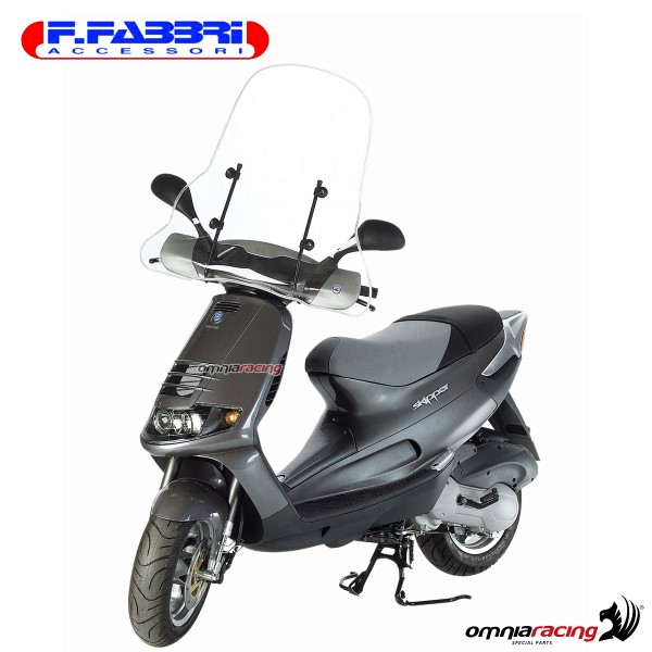 Parabrezza Fabbri trasparente con bordo per Piaggio Skipper 125 LX/LXT 1998>1999