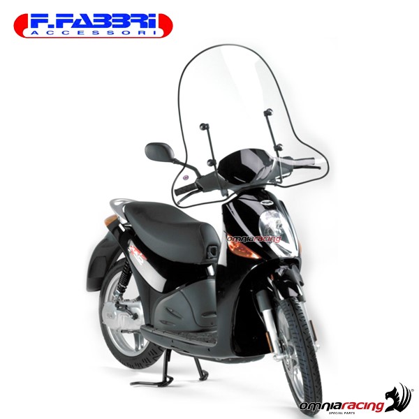 Parabrezza Fabbri trasparente con bordo per Malaguti Ciak 50/100/125/150 1999>2006