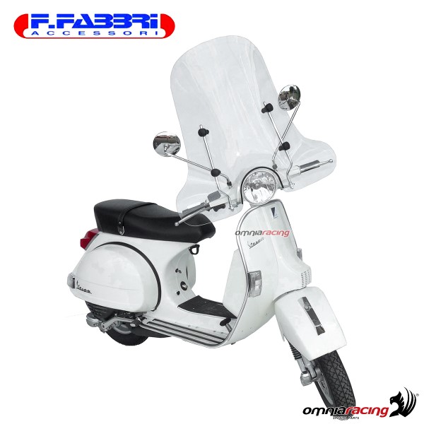 Parabrezza Fabbri trasparente con bordo per Piaggio Vespa PX disco 1989>2018