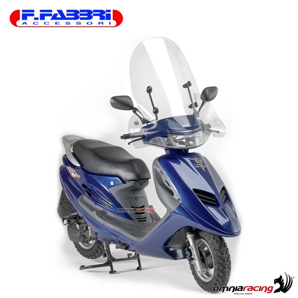 Parabrezza Fabbri trasparente con bordo per SYM Super Duke 150 1999>2002