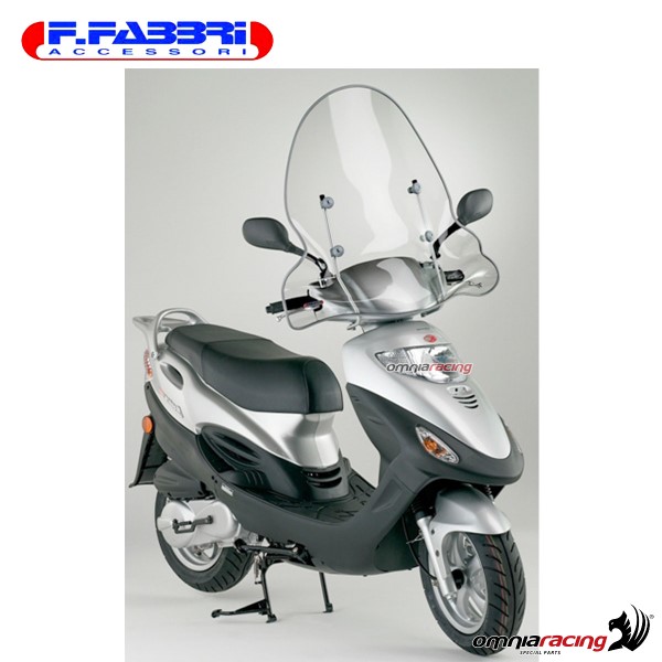 Parabrezza Fabbri trasparente con bordo omologato TUV per Kymco Movie 125/150 2001>2007