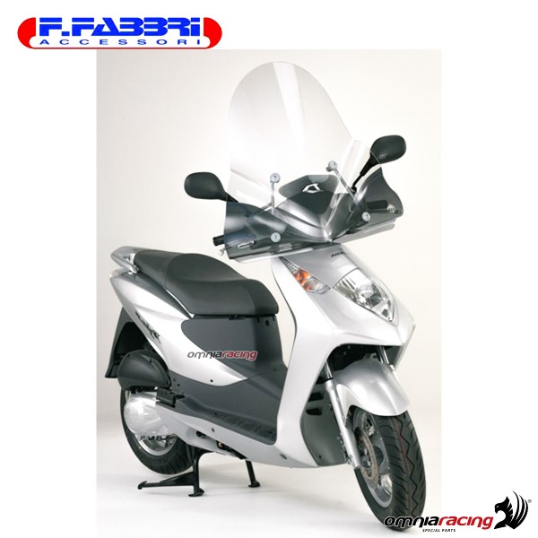 Parabrezza Fabbri trasparente con bordo omologato TUV per Honda Dylan 125/150 2002>2006