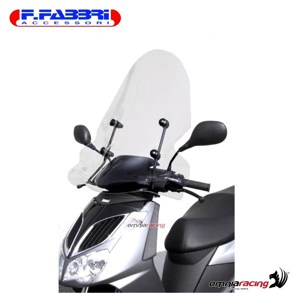 Parabrezza Fabbri trasparente con bordo per Aprilia Sportcity 125 2000>2004