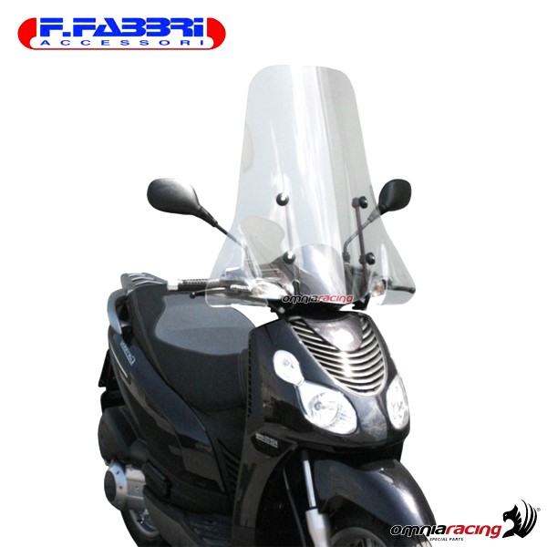 Parabrezza trasparente Fabbri scooter per Piaggio Carnaby 125/200/250 2007>2010