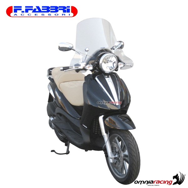 Parabrezza trasparente Fabbri scooter Piaggio Beverly Cruiser 250/500/Carnaby Cruiser 300 2009>2012