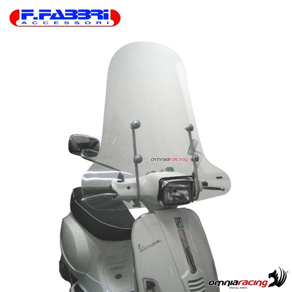 Fabbri Scooter Transparent windshield for Piaggio Vespa S 50/125/150 2007>2012