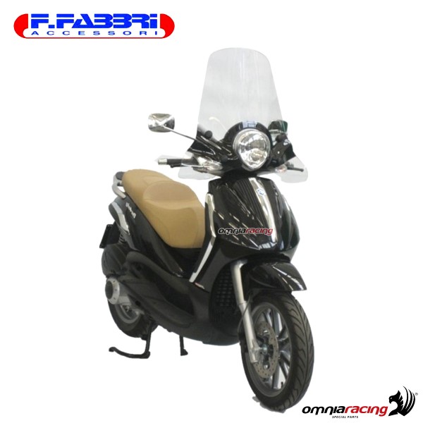 Fabbri Scooter Transparent windshield for Piaggio Beverly Tourer 125/250/300/400 2008>2010