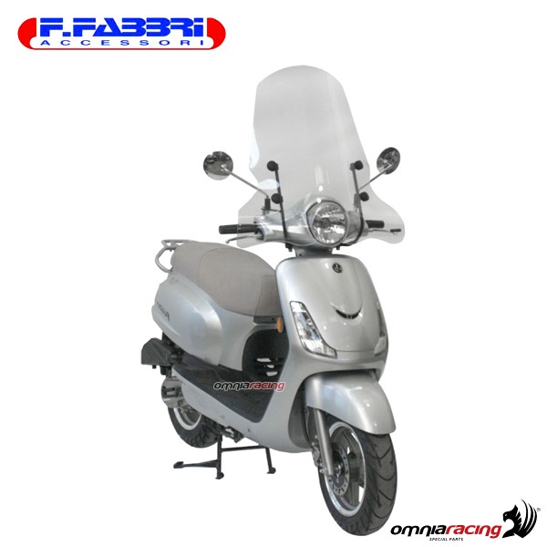 Parabrezza trasparente Fabbri scooter per SYM Fiddle II 50/125/150 2008>2013