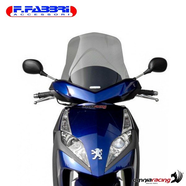 Fabbri Scooter clear smoke windshield Peugeot Geopolis 125/250/300/400/500 /RS/Geostyle 2006>2013