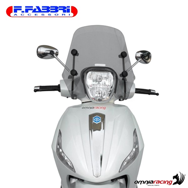 Parabrezza fume chiaro Fabbri scooter per Piaggio Beverly 350 2011>2019