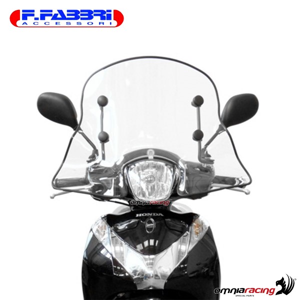Parabrezza Fabbri trasparente con bordo per Honda SH Mode 125 2014>2018