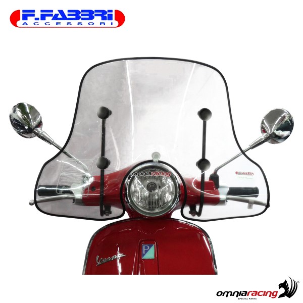 Parabrezza Fabbri trasparente con bordo per Piaggio Vespa Primavera 50/125/150 2013>2016