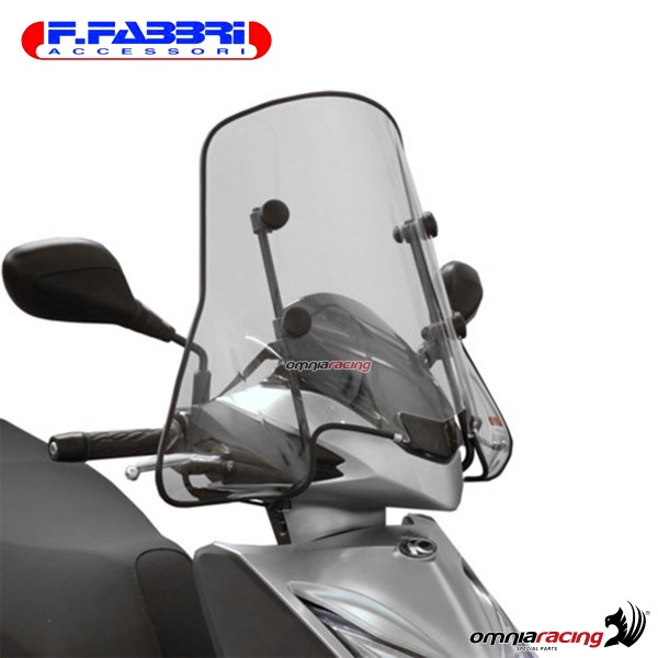Parabrezza Fabbri trasparente con bordo per Kymco Agility 50/125/200 16 pollici 2014>2019