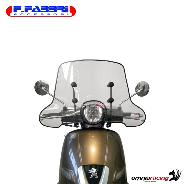 Parabrezza Fabbri trasparente con bordo per Peugeot Django 2014>2016