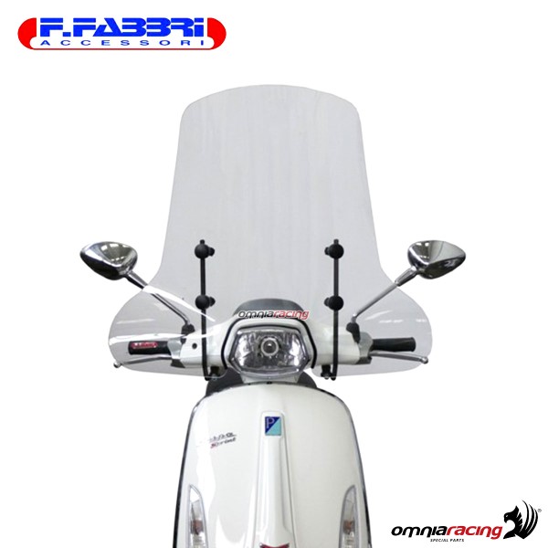 Parabrezza Fabbri trasparente con bordo per Piaggio Vespa Sprint 50/125/150 2014>2016
