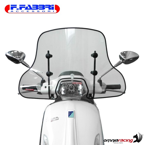 Parabrezza Fabbri trasparente con bordo per Piaggio Vespa Sprint 50/125/150 2014>2016