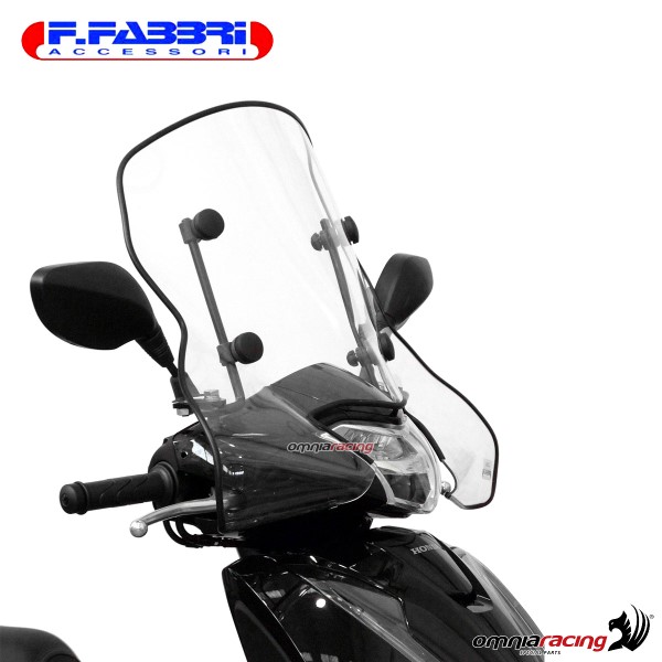 Parabrezza Fabbri trasparente con bordo per Honda SH125/SH150 2017>2020