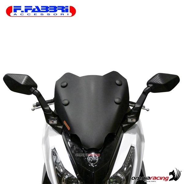 Parabrezza nero bisatinato Fabbri scooter per SYM Cruisym 300 2017>2018