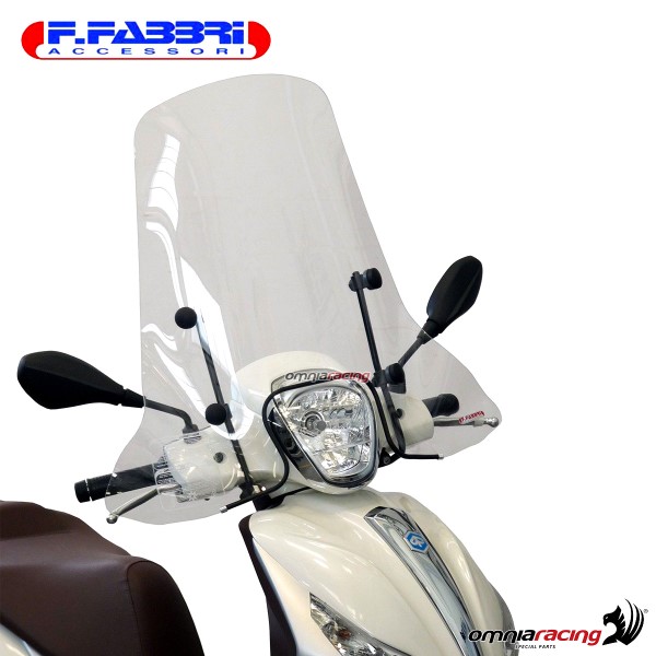 Parabrezza Fabbri trasparente con bordo per Piaggio Medley 125/150 ABS 2016>2019
