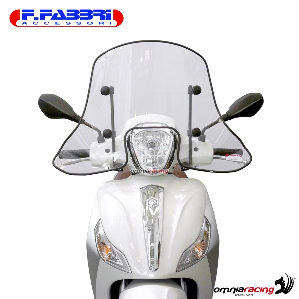 Parabrezza Fabbri trasparente con bordo per Piaggio Medley 125/150 ABS 2016>2019