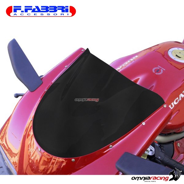 Fabbri double bubble matt black bi-satin windshield for Ducati 748/916/996 1994>2002
