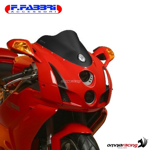 Fabbri double bubble matt black bi-satin windshield for Ducati 749/999 2003>2004