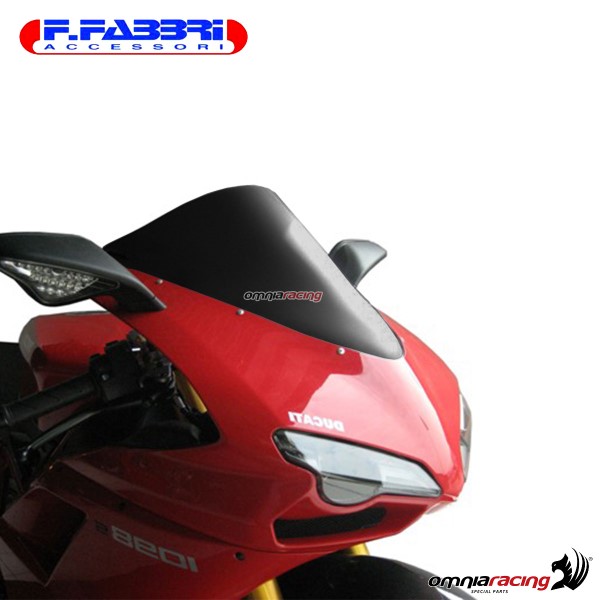 Fabbri double bubble matt black bi-satin windshield for Ducati 1098/848/1198 2007>2013