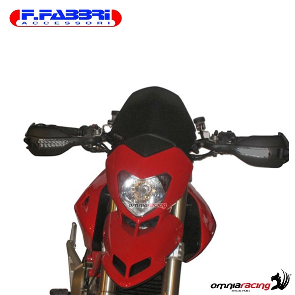 Cupolino nero bisatinato Sport/Naked/Touring Fabbri per Ducati Hypermotard 796/1000 2007>2012