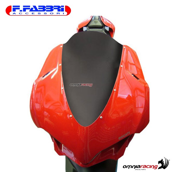 Fabbri double bubble matt black bi-satin windshield for Ducati Panigale 1299/S 2015>2016