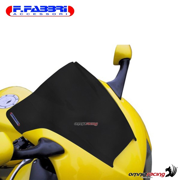 Fabbri double bubble matt black bi-satin windshield for Honda VFR800 1998>2001