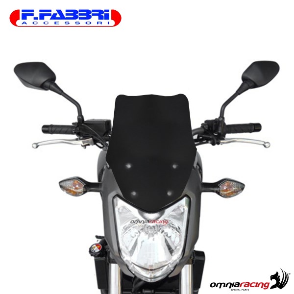 Cupolino nero bisatinato Sport/Naked/Touring Fabbri per Honda NC700S 2012>2015