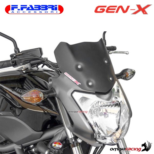 Fabbri GEN-X matt black bi-satin windshield for Honda NC700S 2012>2015