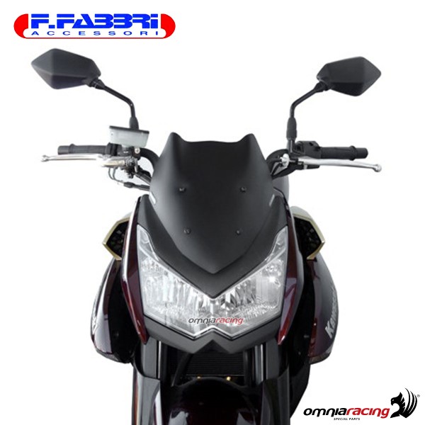 Cupolino nero bisatinato Sport/Naked/Touring Fabbri per Kawasaki Z1000 2010>2013