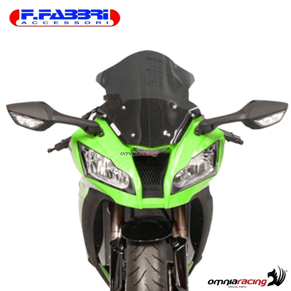 Fabbri double bubble dark fume windshield for Kawasaki ZX10R 2011>2015
